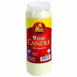 9 day candle in plastic jar with cover, Made from 100% vegetable oil,