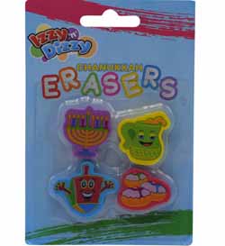 Chanukah Erasers - 4Pk.