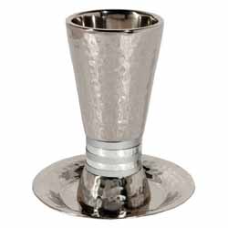 Kiddush Cup - Wide Rings - Silver