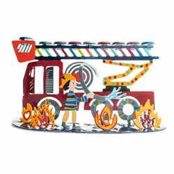 Hanukkah Menorah - Fire Truck