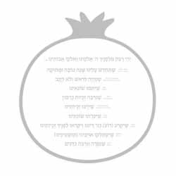 Rosh Hashanah Simanim Card Silver