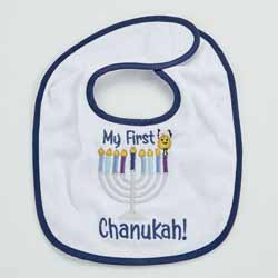 Chanukah Embroidered Bib