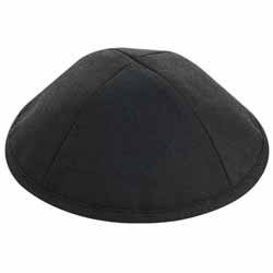 Linen  Kippah Black