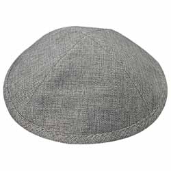 Linen Elegant Kippah Dark Gray