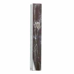 Glass Mezuzah 12cm- Black