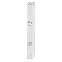 Transparent Mezuzah with Rubber Cork 15 cm