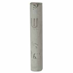 Polyresin "Cement" Mezuzah 12 cm, Light Gray