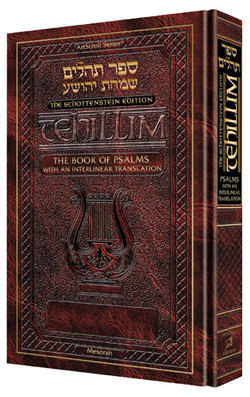 Interlinear Tehillim / Psalms - Pocket Size, Hard Cover - The Schottenstein edition