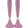 Anodized Metal Candlesticks Purple