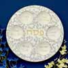Ceramic Seder Plate With Gold Accents