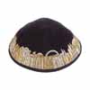 Kippah - Velvet + Embroidered - Gold